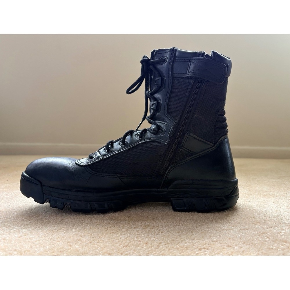 Bates Mens Tactical Sport Side Zip Black Leather Gorpcore Boots 11.5 M - Picture 3 of 13